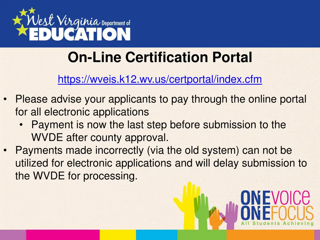 on line certification portal 1