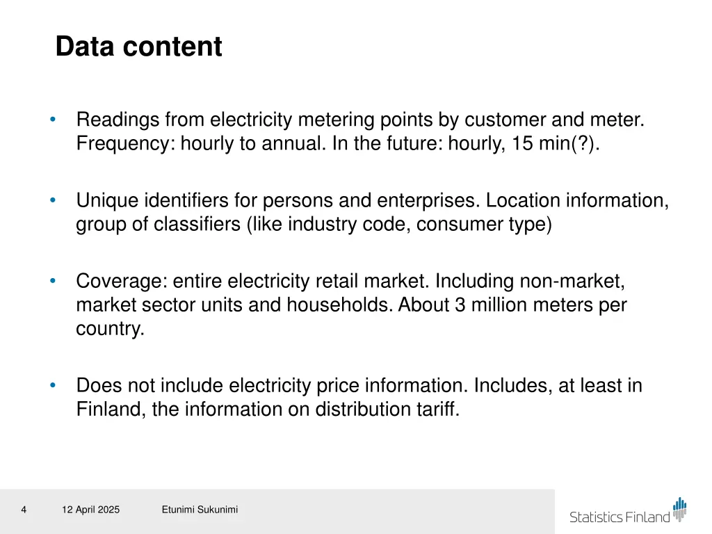 data content