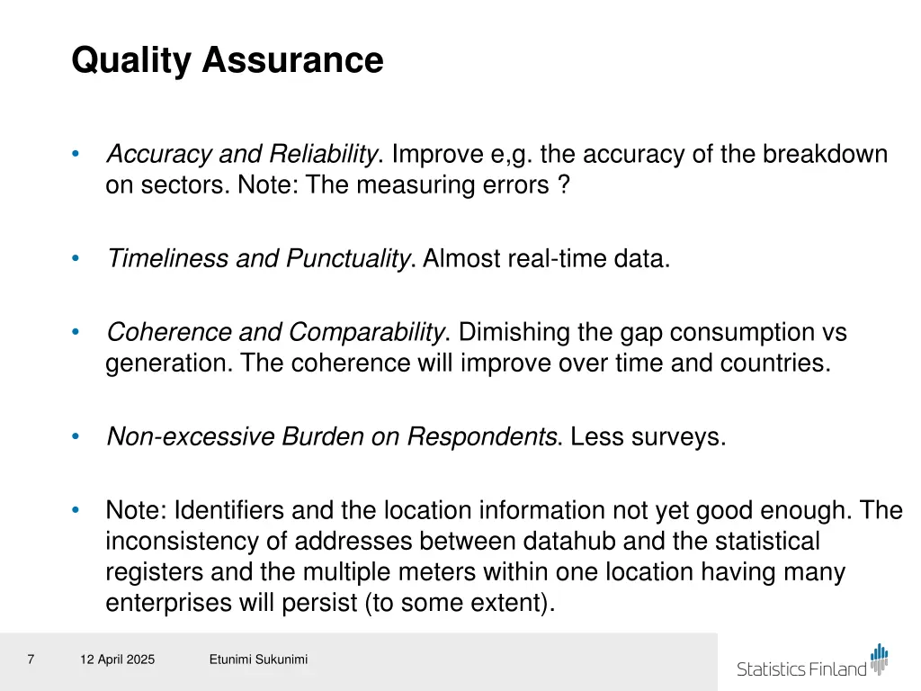 quality assurance