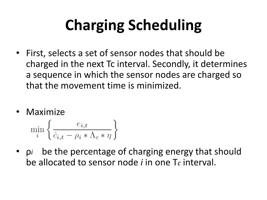 charging scheduling