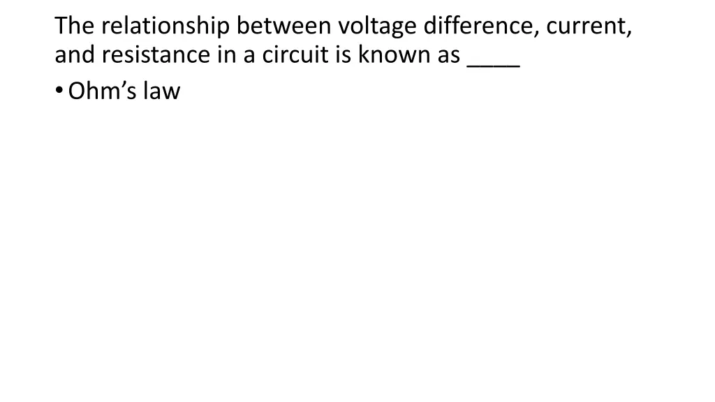 the relationship between voltage difference