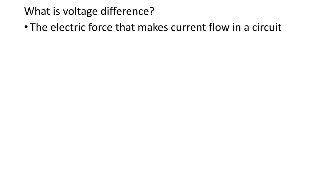what is voltage difference the electric force