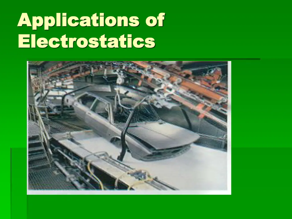 applications of applications of electrostatics