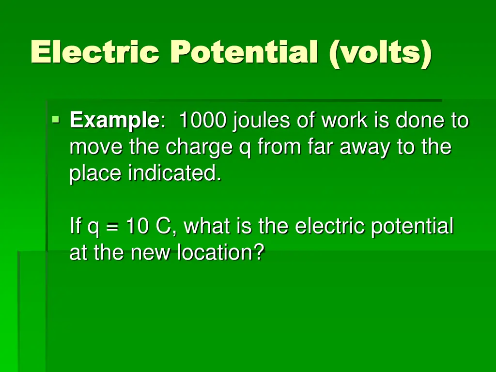 electric potential volts electric potential volts 1