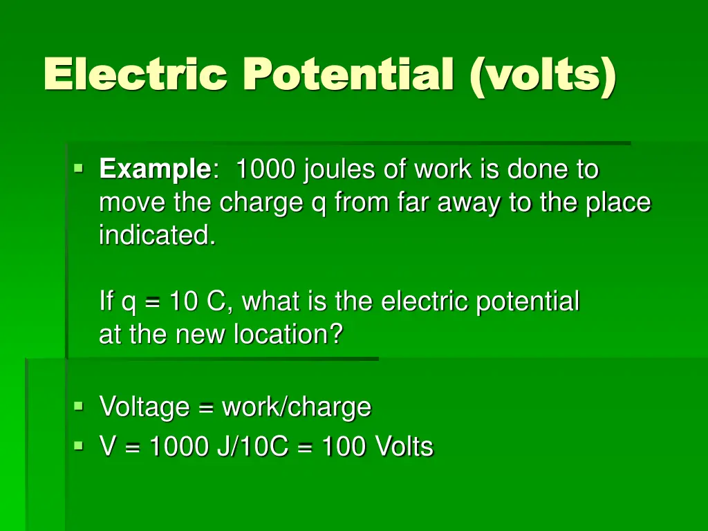 electric potential volts electric potential volts 2