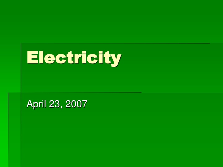electricity electricity