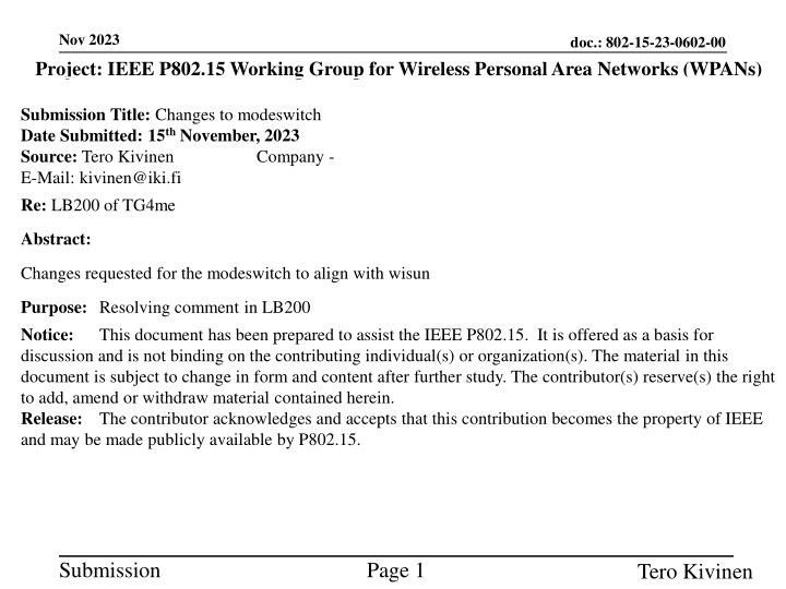 nov 2023 project ieee p802 15 working group