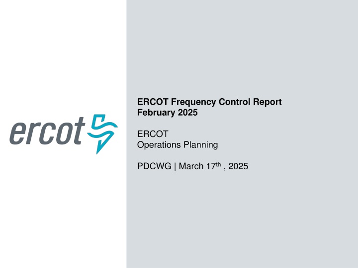 ercot frequency control report february 2025