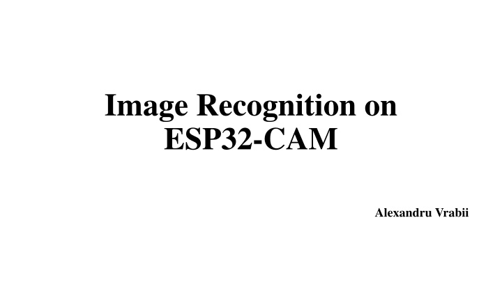image recognition on esp32 cam