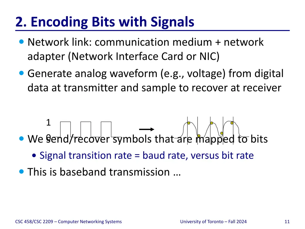2 encoding bits with signals