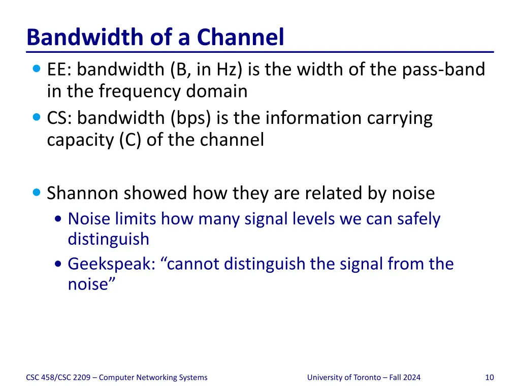 bandwidth of a channel ee bandwidth