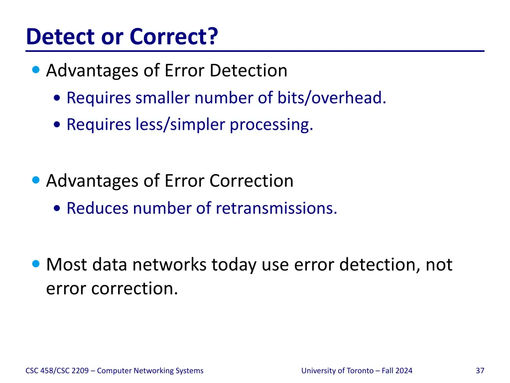 detect or correct