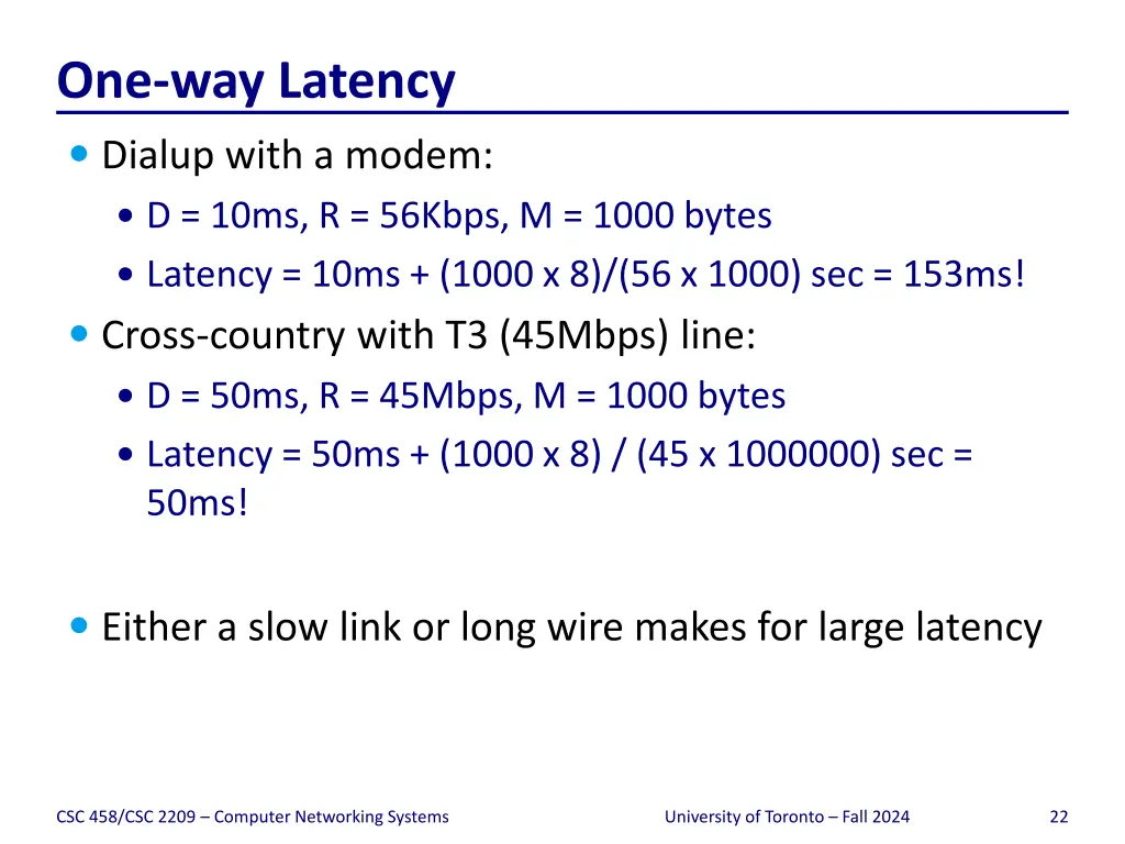 one way latency