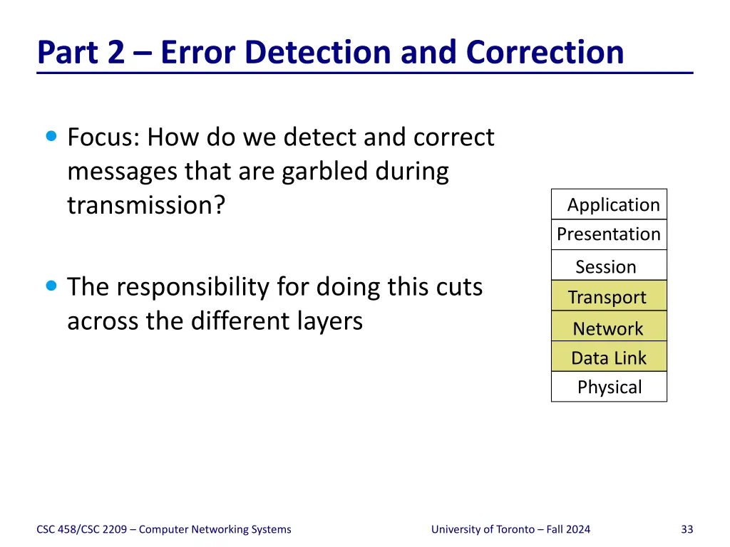 part 2 error detection and correction