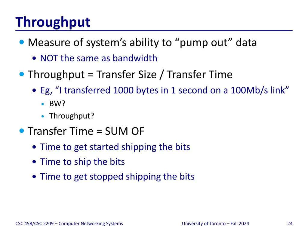 throughput