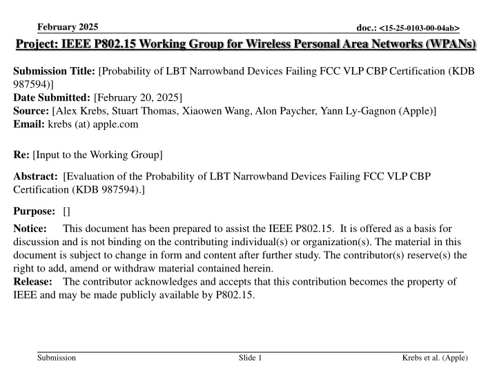 february 2025 project ieee p802 15 working group