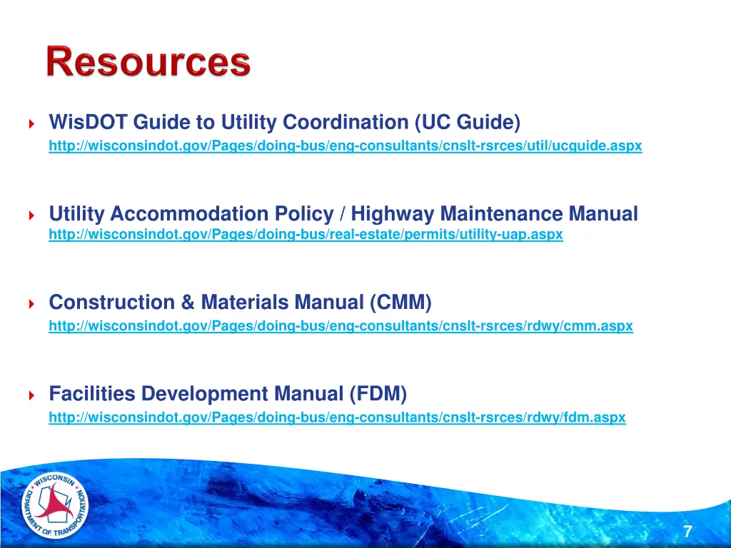 wisdot guide to utility coordination uc guide
