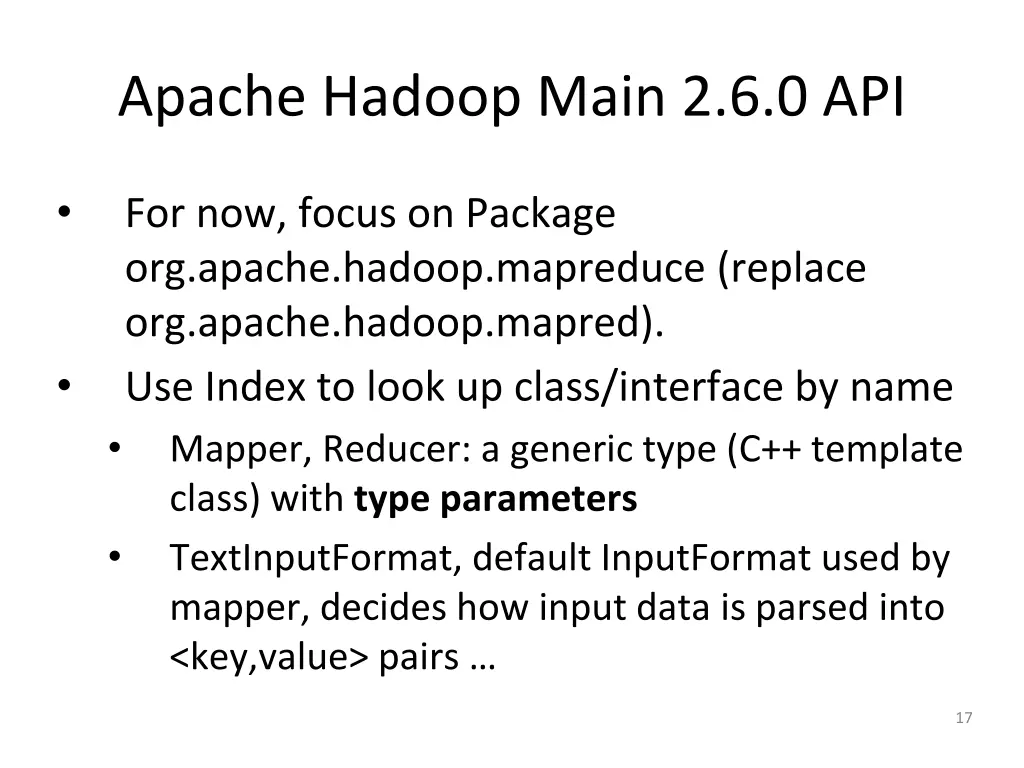 apache hadoop main 2 6 0 api
