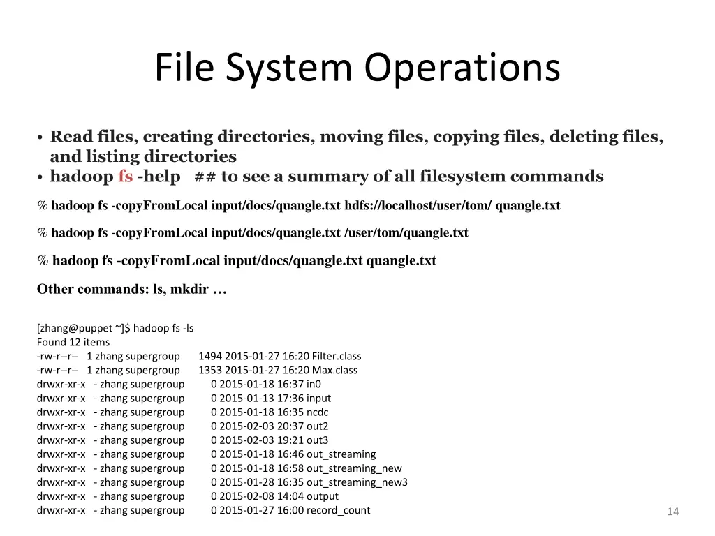 file system operations