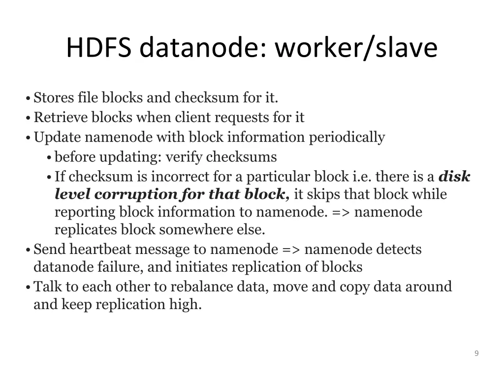 hdfs datanode worker slave