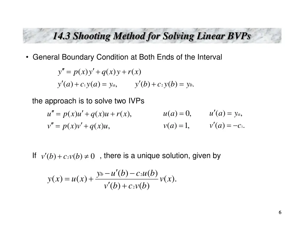 14 3 shooting method for solving linear bvps 1