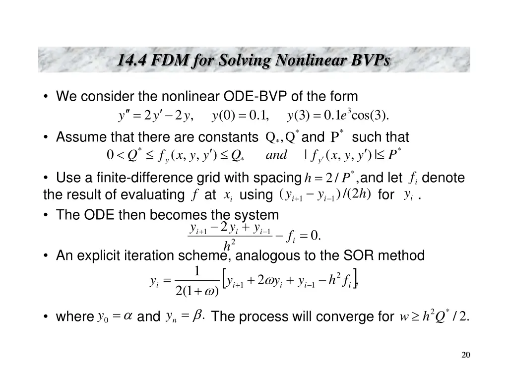 14 4 fdm for solving nonlinear bvps