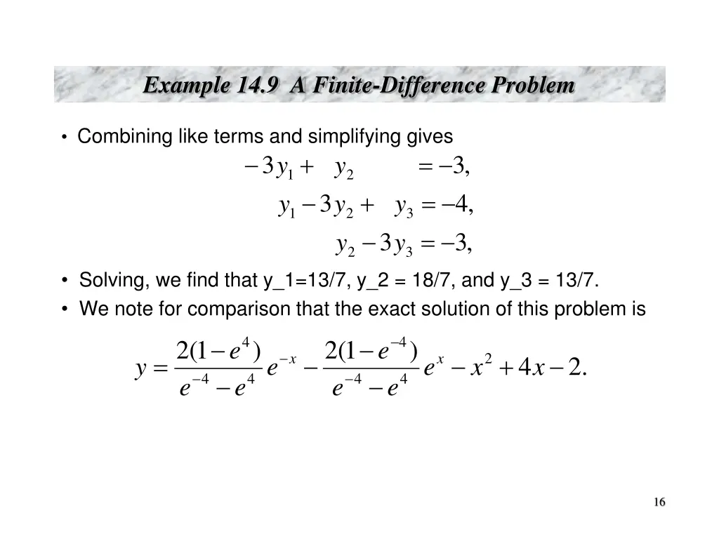 example 14 9 a finite difference problem 1