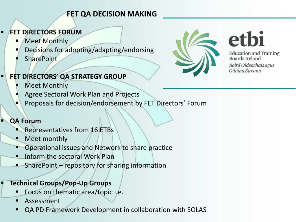 fet qa decision making