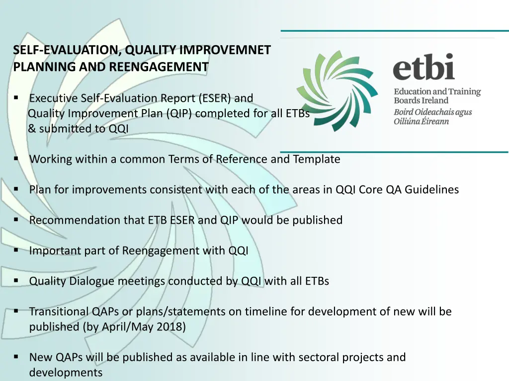 self evaluation quality improvemnet planning