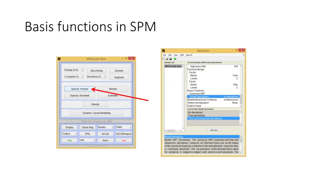 basis functions in spm 1