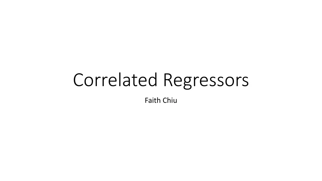 correlated regressors