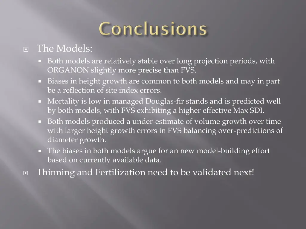 the models both models are relatively stable over
