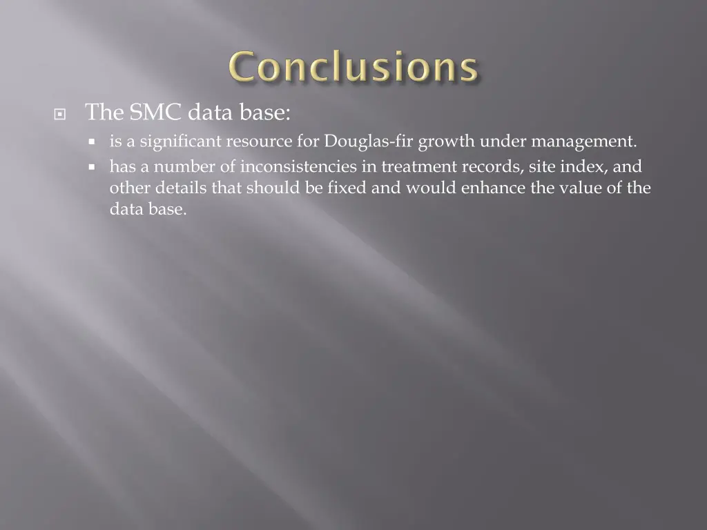 the smc data base is a significant resource