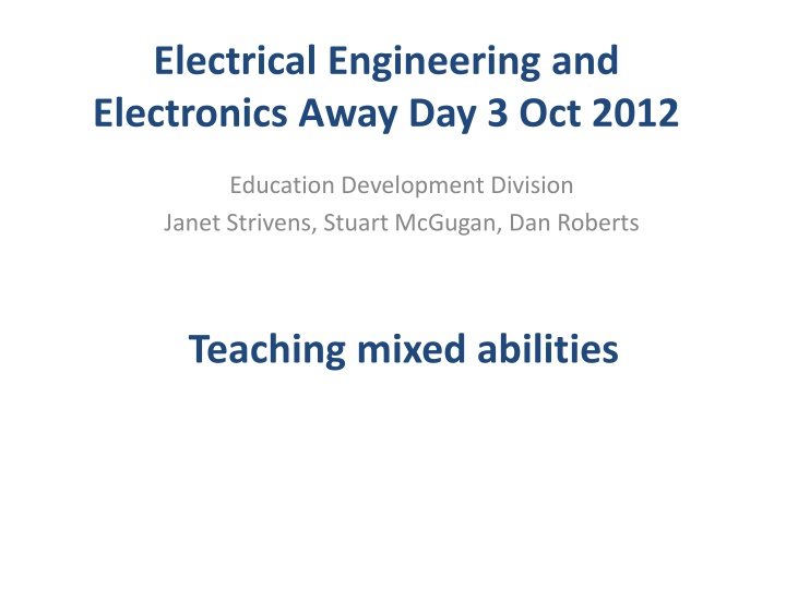 electrical engineering and electronics away