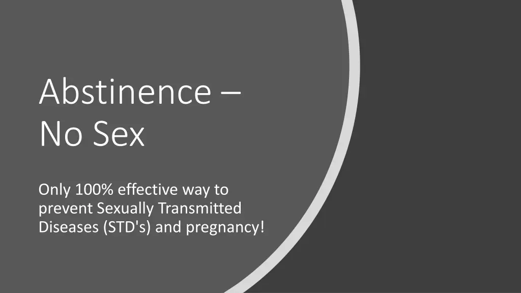 abstinence no sex