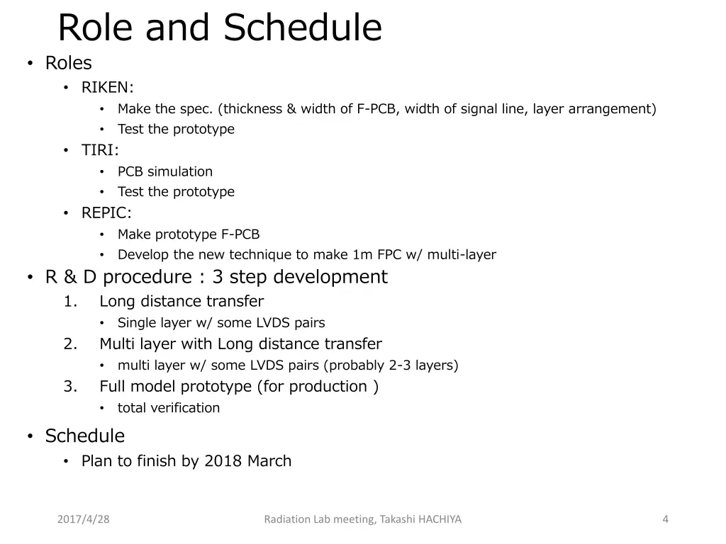 role and schedule roles riken make the spec