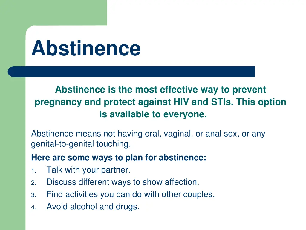 abstinence