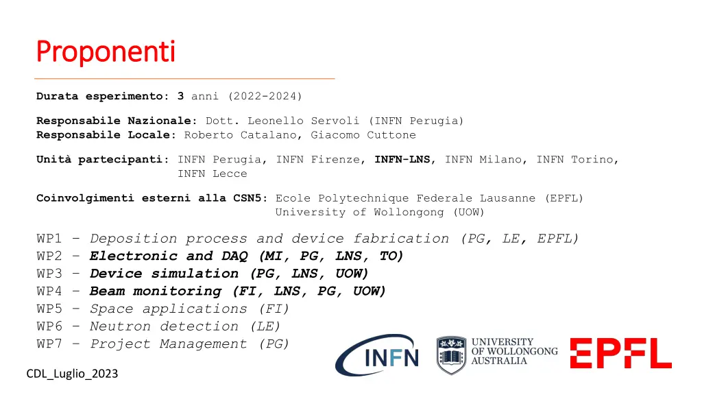 proponenti proponenti