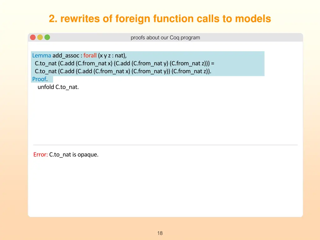 2 rewrites of foreign function calls to models 1