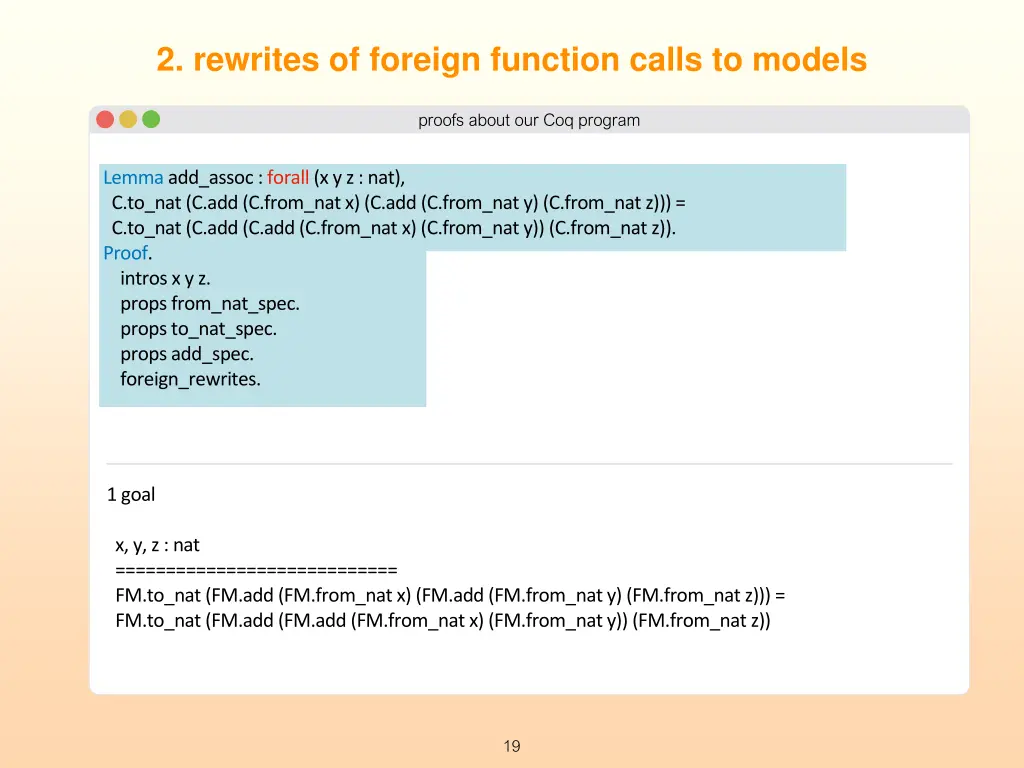 2 rewrites of foreign function calls to models 2