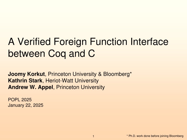 a verified foreign function interface between