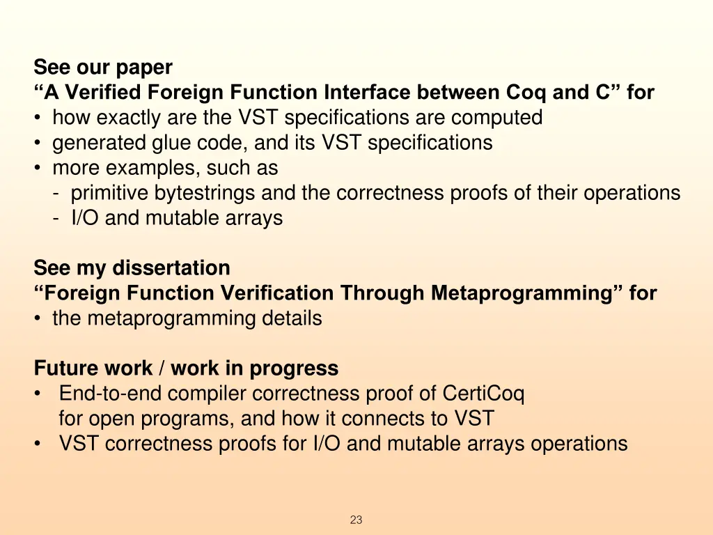 see our paper a verified foreign function