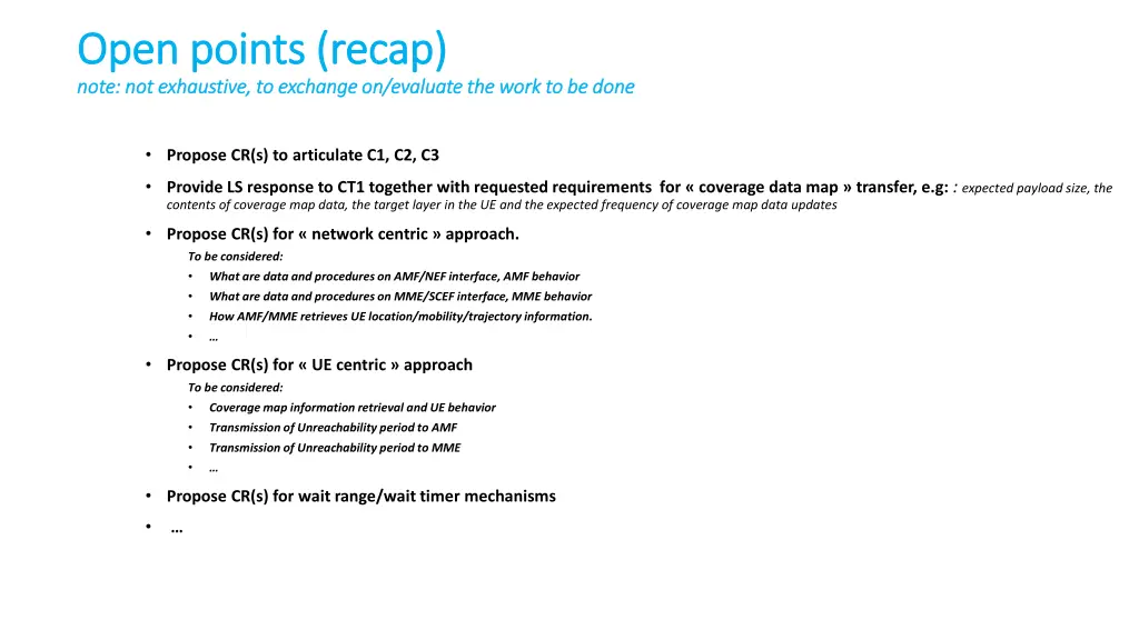 open points open points recap note not exhaustive