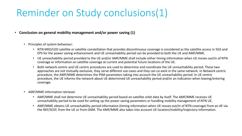 reminder on study conclusions 1