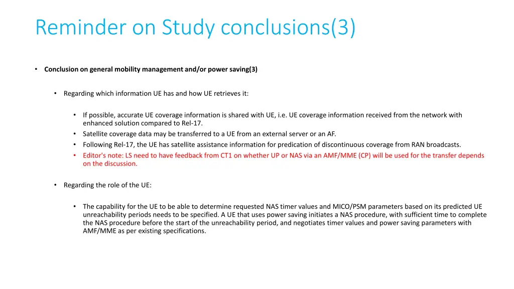 reminder on study conclusions 3