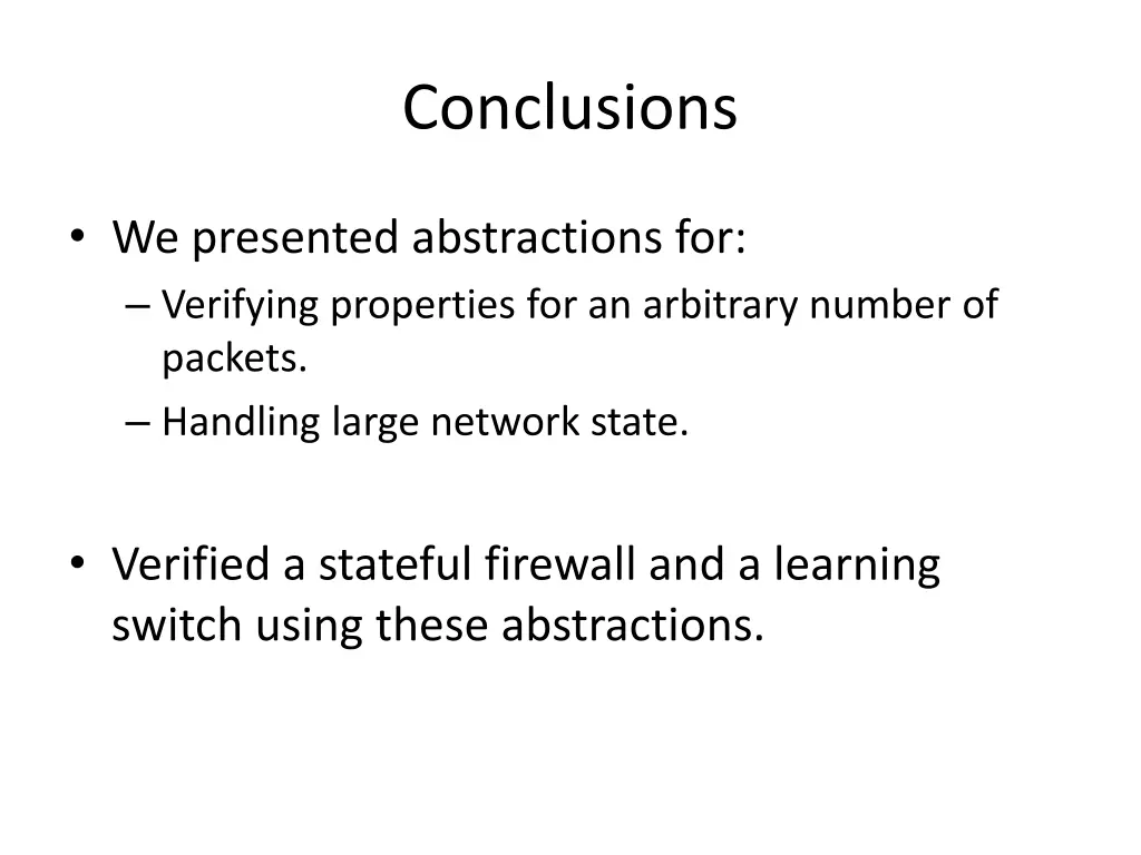 conclusions
