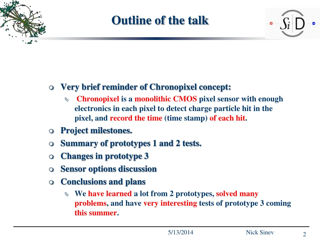 outline of the talk