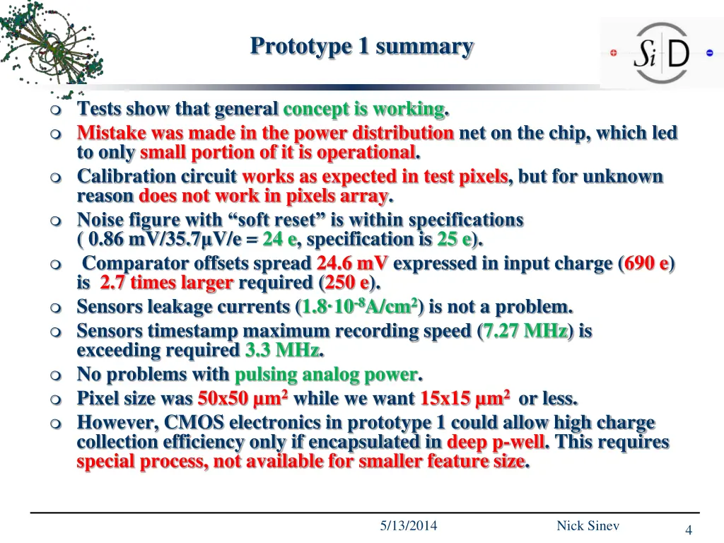 prototype 1 summary