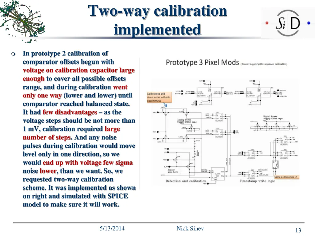 two way calibration implemented