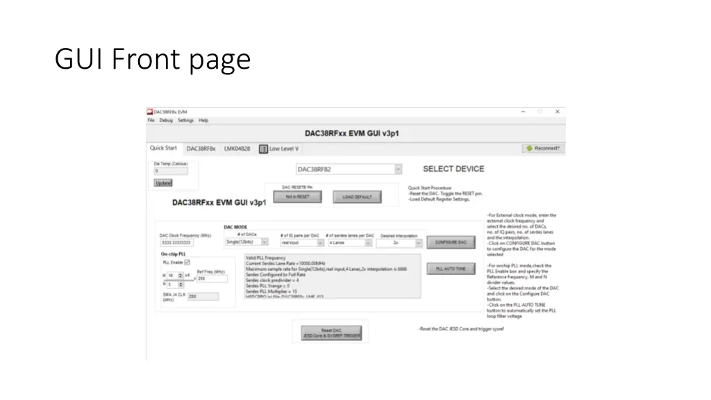 gui front page